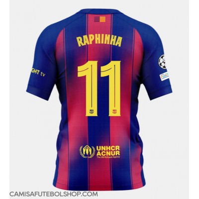 Camisa de time de futebol Barcelona Raphinha Belloli #11 Replicas 1º Equipamento 2025-26 Manga Curta Camisa de time de futebol Barcelona Raphinha Belloli #11 Replicas 1º Equipamento 2025-26 Manga Curta